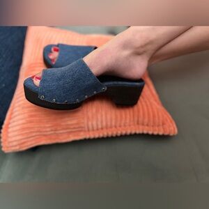 rag & bone denim studded mule/clog NWT NO BOX. Sz 38EU/8 US. Perfect summer shoe